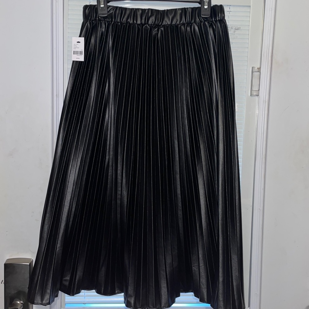 Faux leather pleasers skirt